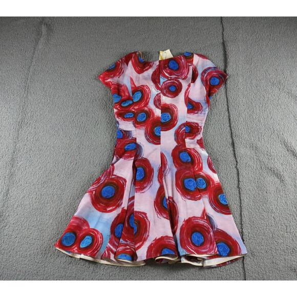 New Marni Dres 42 Abstract Dot Print Mini Buchi Rossi Envers Satin Lacquer - Picture 3 of 7